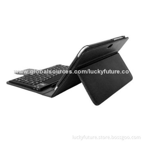 76 Keys Bluetooth V3.0 Silicone Keyboards with Leather Case, for 8.9-inch Samsung P7300/P7310-Black